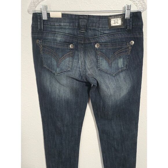 NWT Jolt Skinny Midrise Distressed  Jeans Womens Junior Sz 5 - Picture 4 of 5